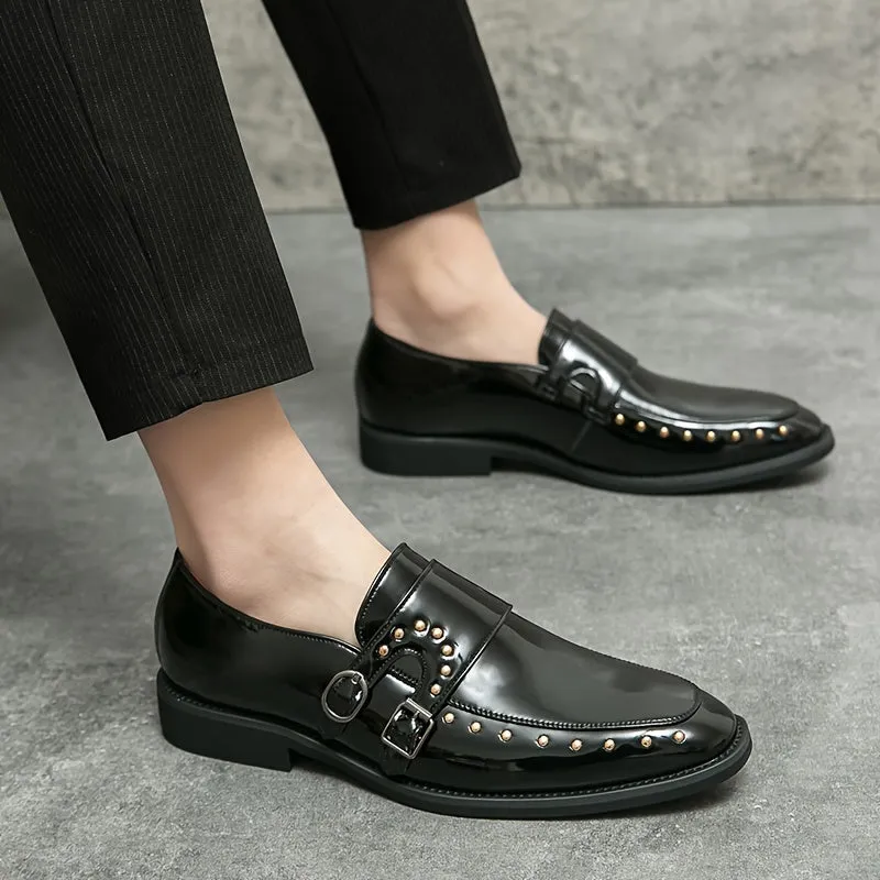 Men's Chic Vintage LowTop Leather Monk Shoes