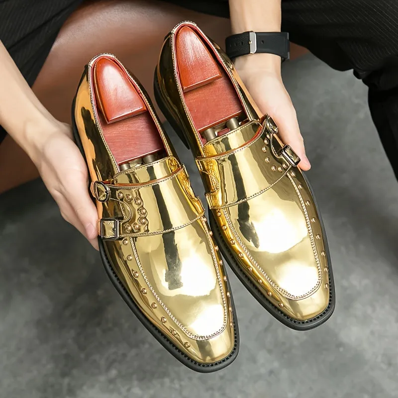 Men's Chic Vintage LowTop Leather Monk Shoes