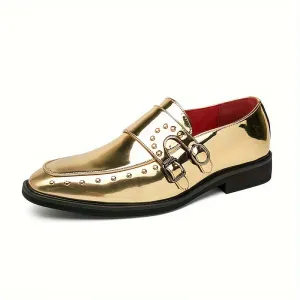 Men's Chic Vintage LowTop Leather Monk Shoes