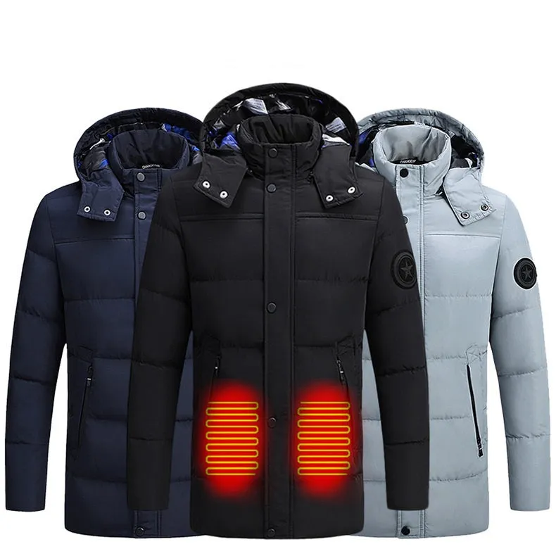 Men's Padded Down Cotton Heated Jacket