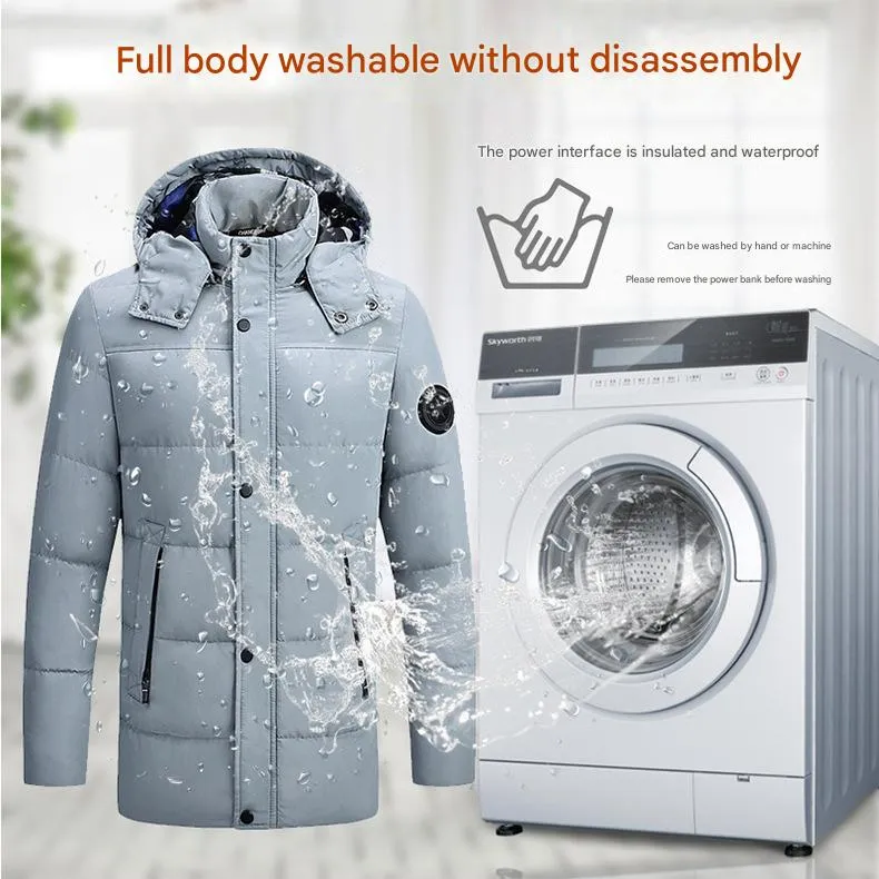 Men's Padded Down Cotton Heated Jacket
