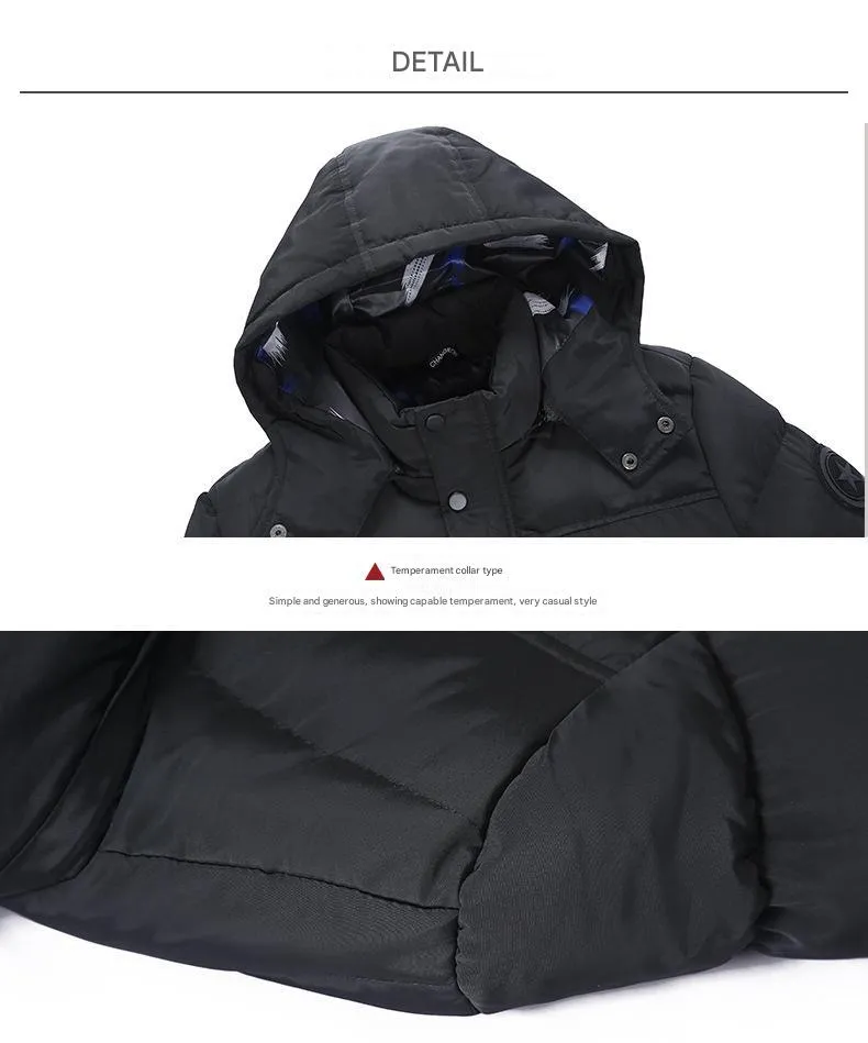 Men's Padded Down Cotton Heated Jacket