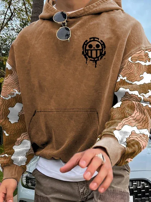 Men's Stylish Anime Print Hoodie