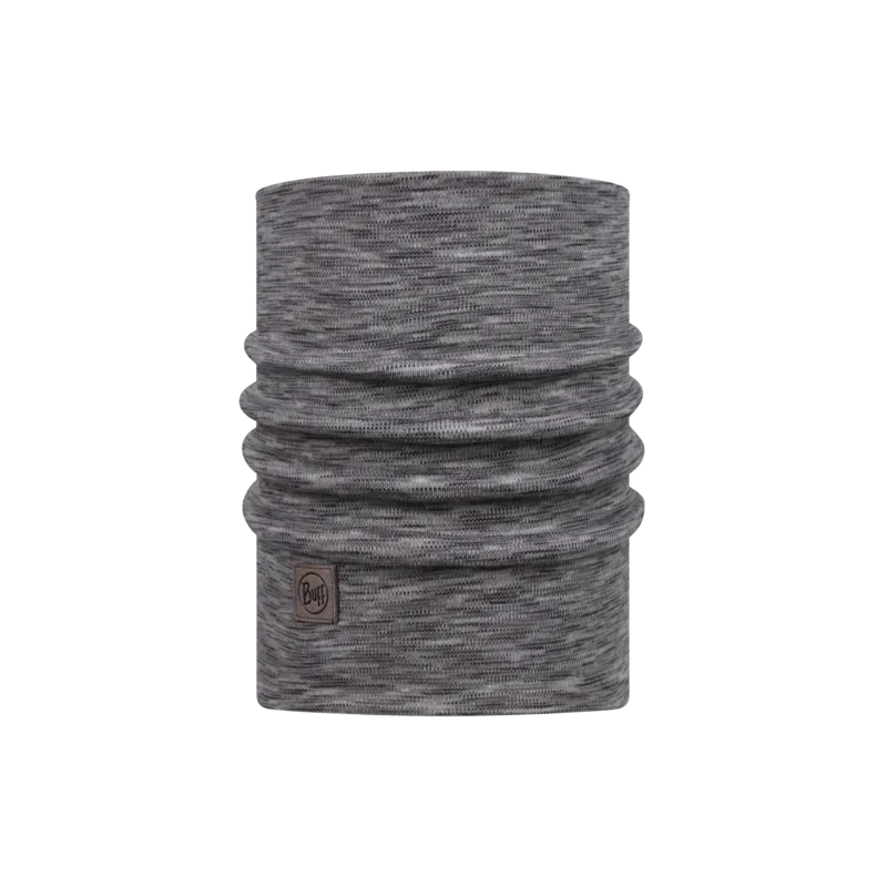 Merino Heavyweight Neck Warmer - Fog Grey Multi Stripes