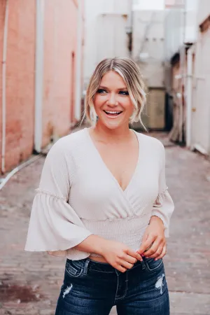 Mikey Smocked Knit Top