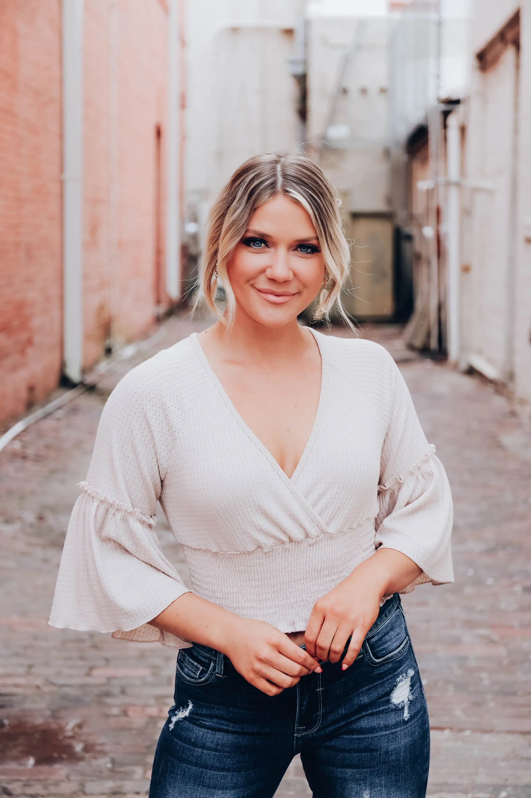 Mikey Smocked Knit Top