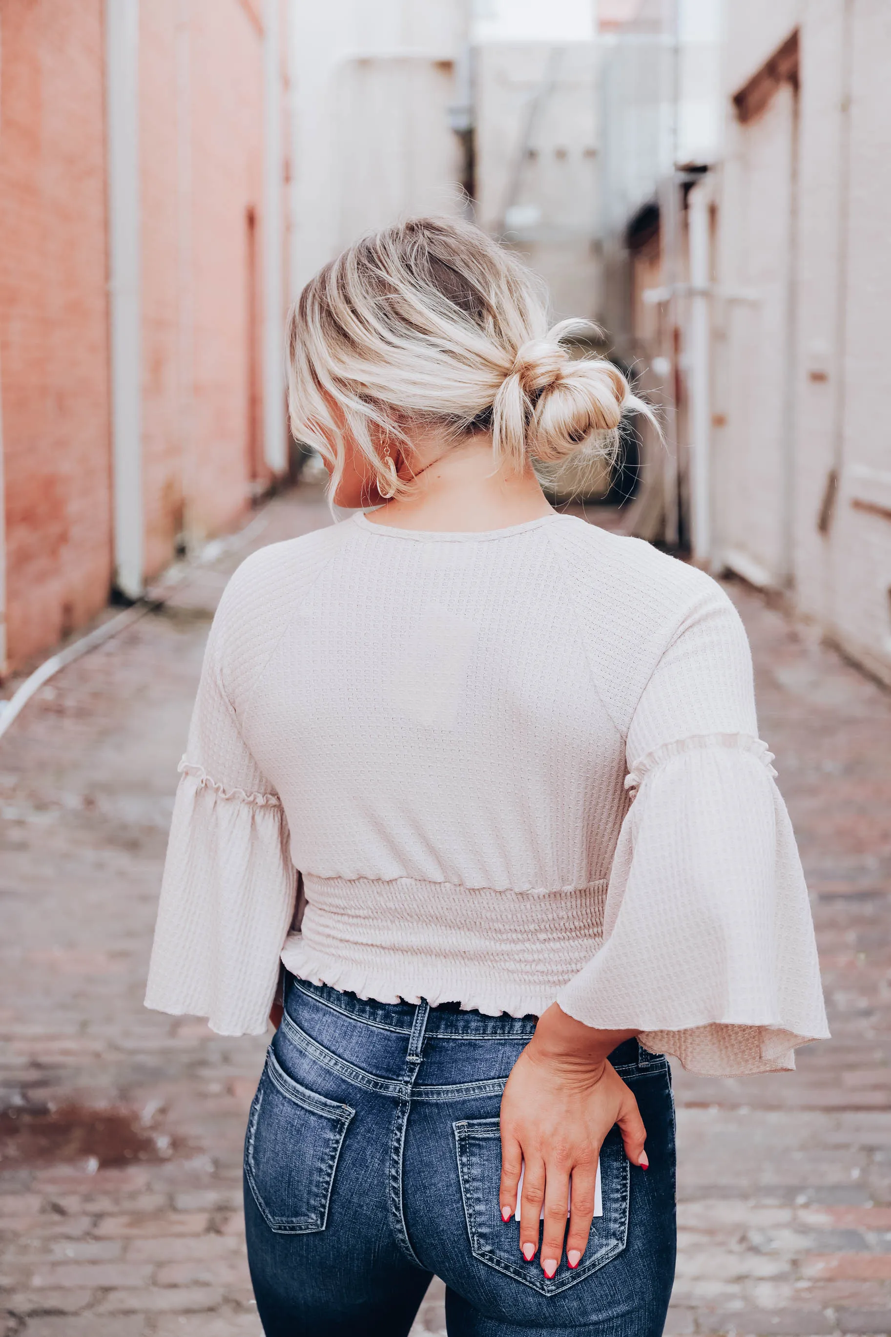 Mikey Smocked Knit Top