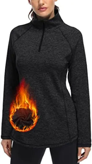 Miusey Activewear for Women,1/4 Zipper Polo Shirts Ladies Cool Workout Tops Loose Fitting Cozy Soft Hiking T Shirt Dri Fit Yoga Breathable Sport Exercise with Leggings Black2 XXL