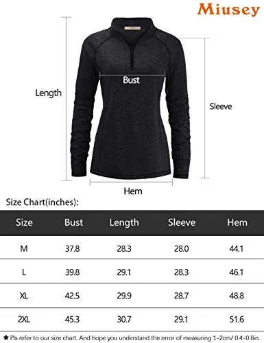 Miusey Activewear for Women,1/4 Zipper Polo Shirts Ladies Cool Workout Tops Loose Fitting Cozy Soft Hiking T Shirt Dri Fit Yoga Breathable Sport Exercise with Leggings Black2 XXL