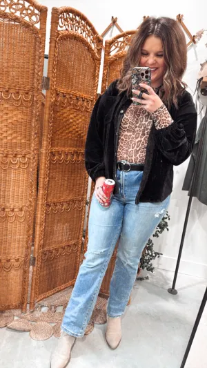 Mixed Media Cozy Shacket