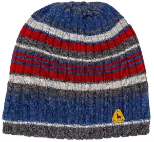 Mountain Striped Alpaca Fleece Lining Navy-Blue