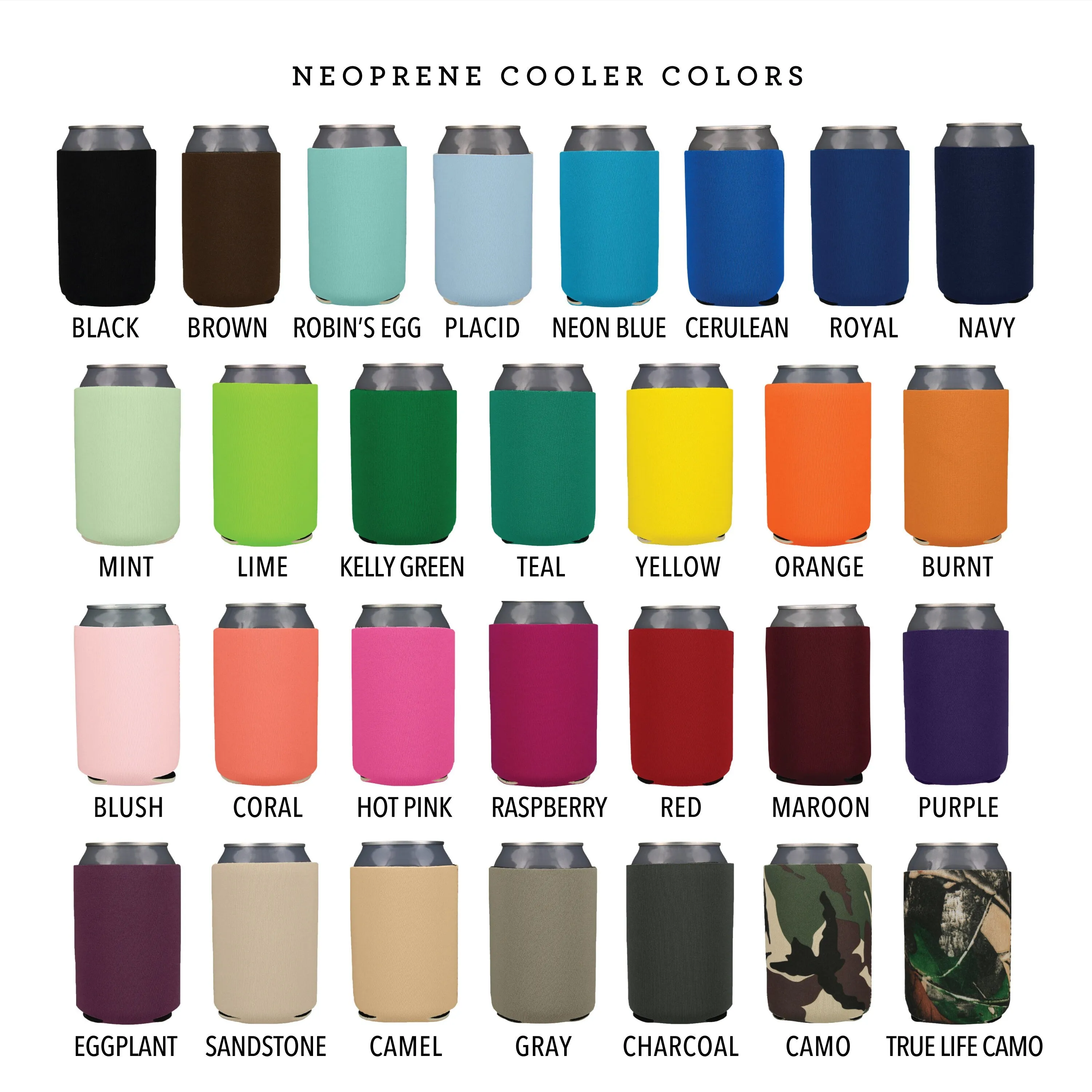 Neoprene Wedding Can Cooler #205N - Custom Pet Illustration