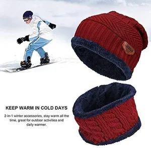New 2 Piece Adult Knit Beanie & Neck Gaiter, One Size!
