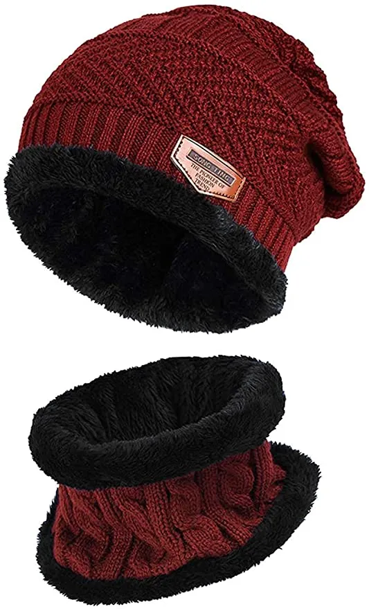 New 2 Piece Adult Knit Beanie & Neck Gaiter, One Size!