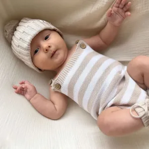 New In Bertie & Me Striped Knitted Sleeveless Romper