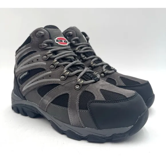 NEW Iron Age SURVEYOR Men's Hiking Boot Grey/Black US Size 11 Medium NIB