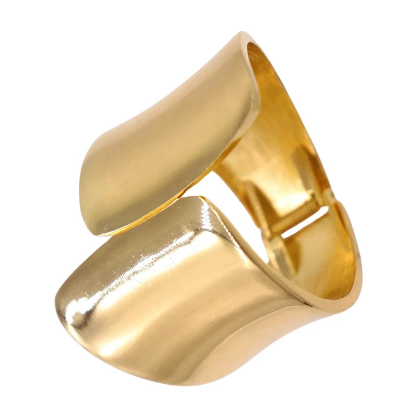 New Women Gold Metal Wrist Cuff Bracelet Fashion Jewelry Bulky Statement Stylish Look