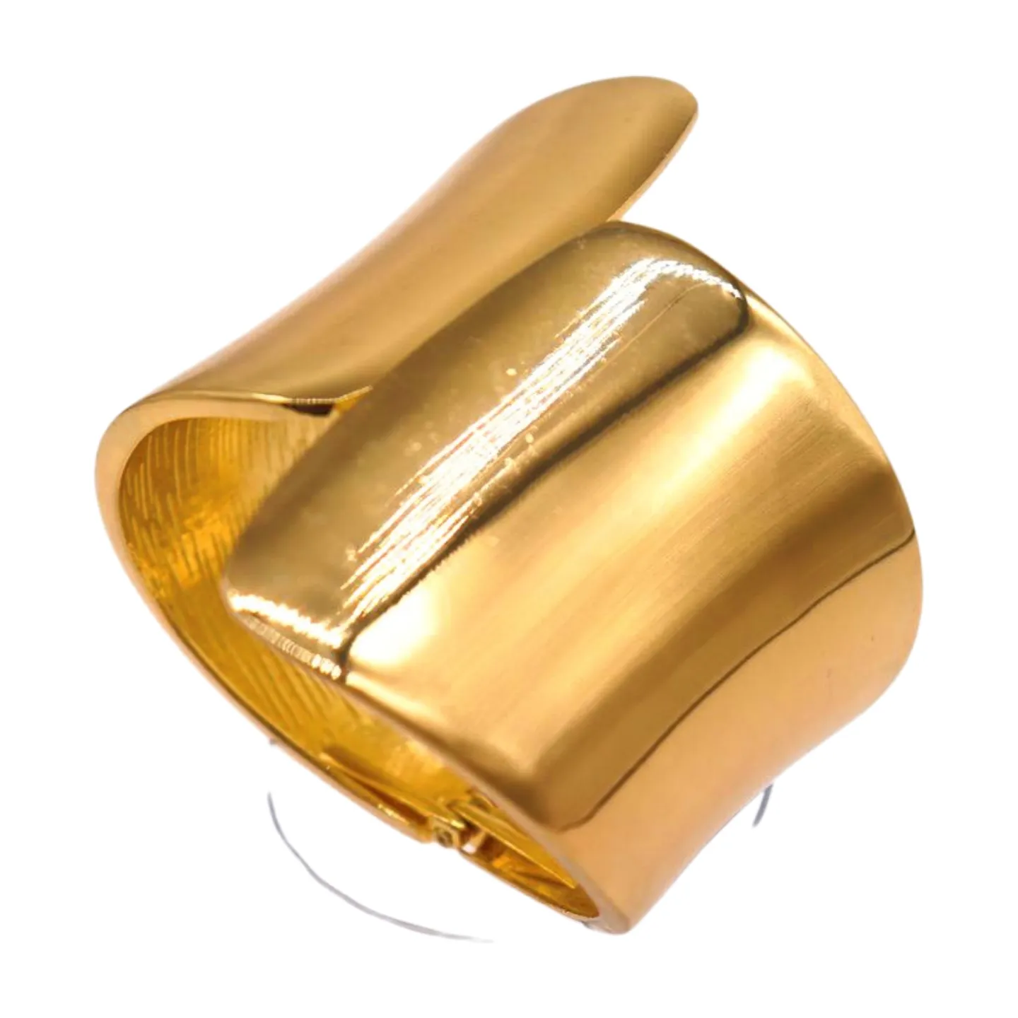 New Women Gold Metal Wrist Cuff Bracelet Fashion Jewelry Bulky Statement Stylish Look