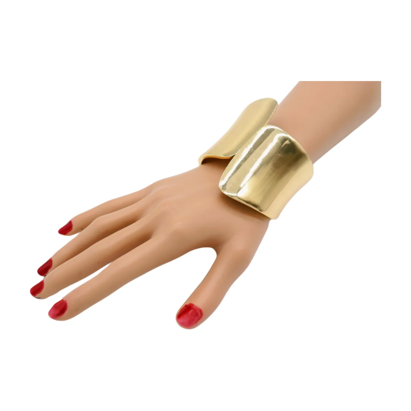 New Women Gold Metal Wrist Cuff Bracelet Fashion Jewelry Bulky Statement Stylish Look