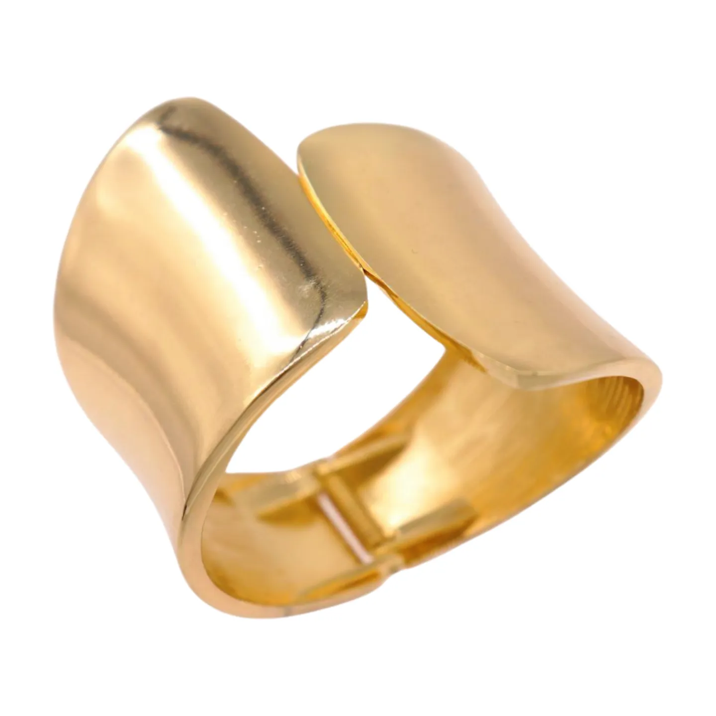 New Women Gold Metal Wrist Cuff Bracelet Fashion Jewelry Bulky Statement Stylish Look