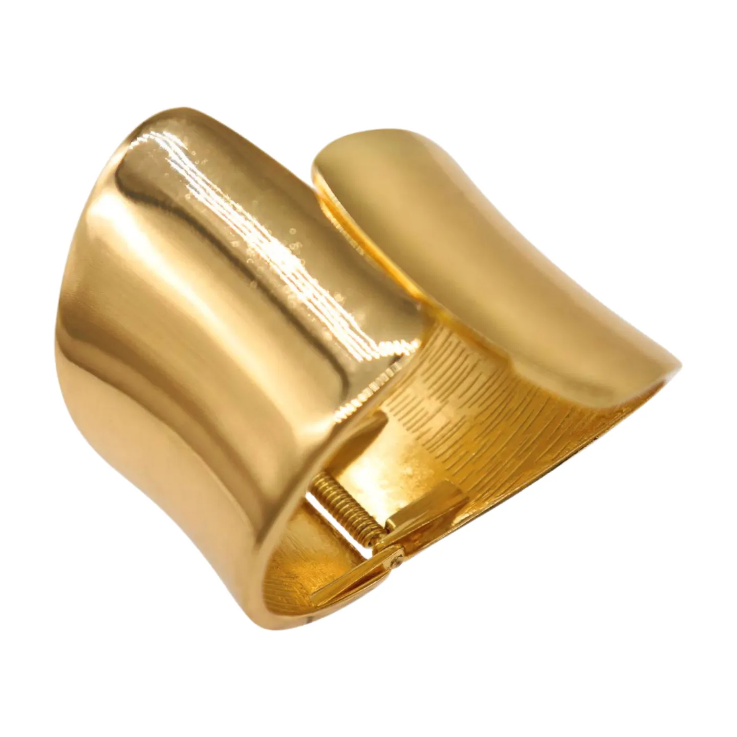 New Women Gold Metal Wrist Cuff Bracelet Fashion Jewelry Bulky Statement Stylish Look