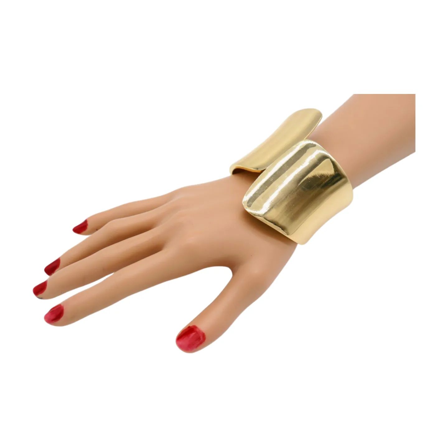 New Women Gold Metal Wrist Cuff Bracelet Fashion Jewelry Bulky Statement Stylish Look