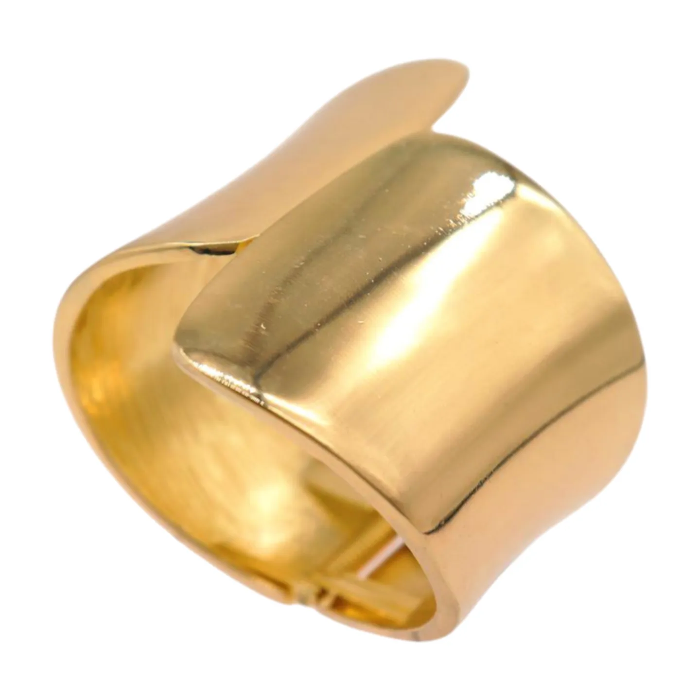 New Women Gold Metal Wrist Cuff Bracelet Fashion Jewelry Bulky Statement Stylish Look