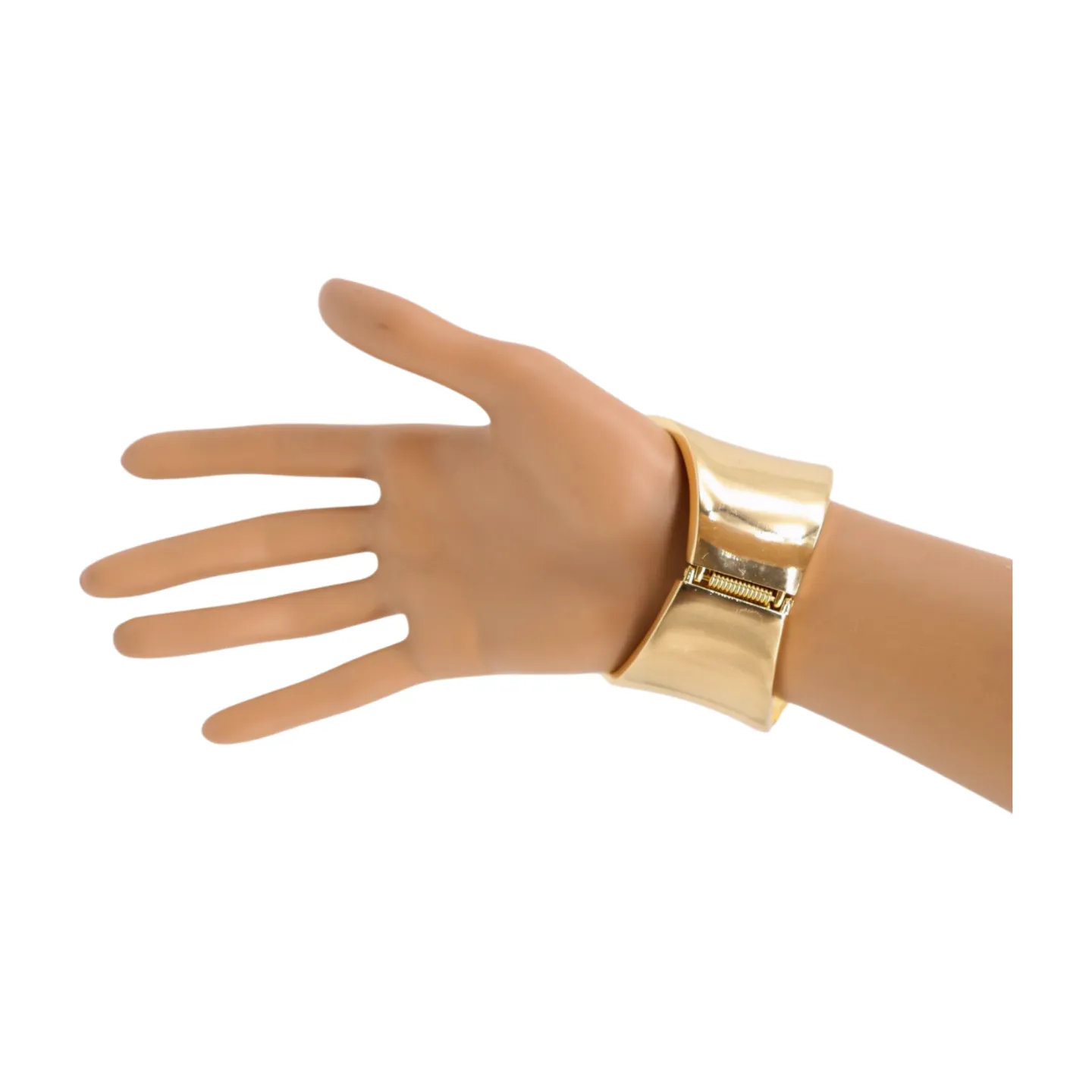 New Women Gold Metal Wrist Cuff Bracelet Fashion Jewelry Bulky Statement Stylish Look