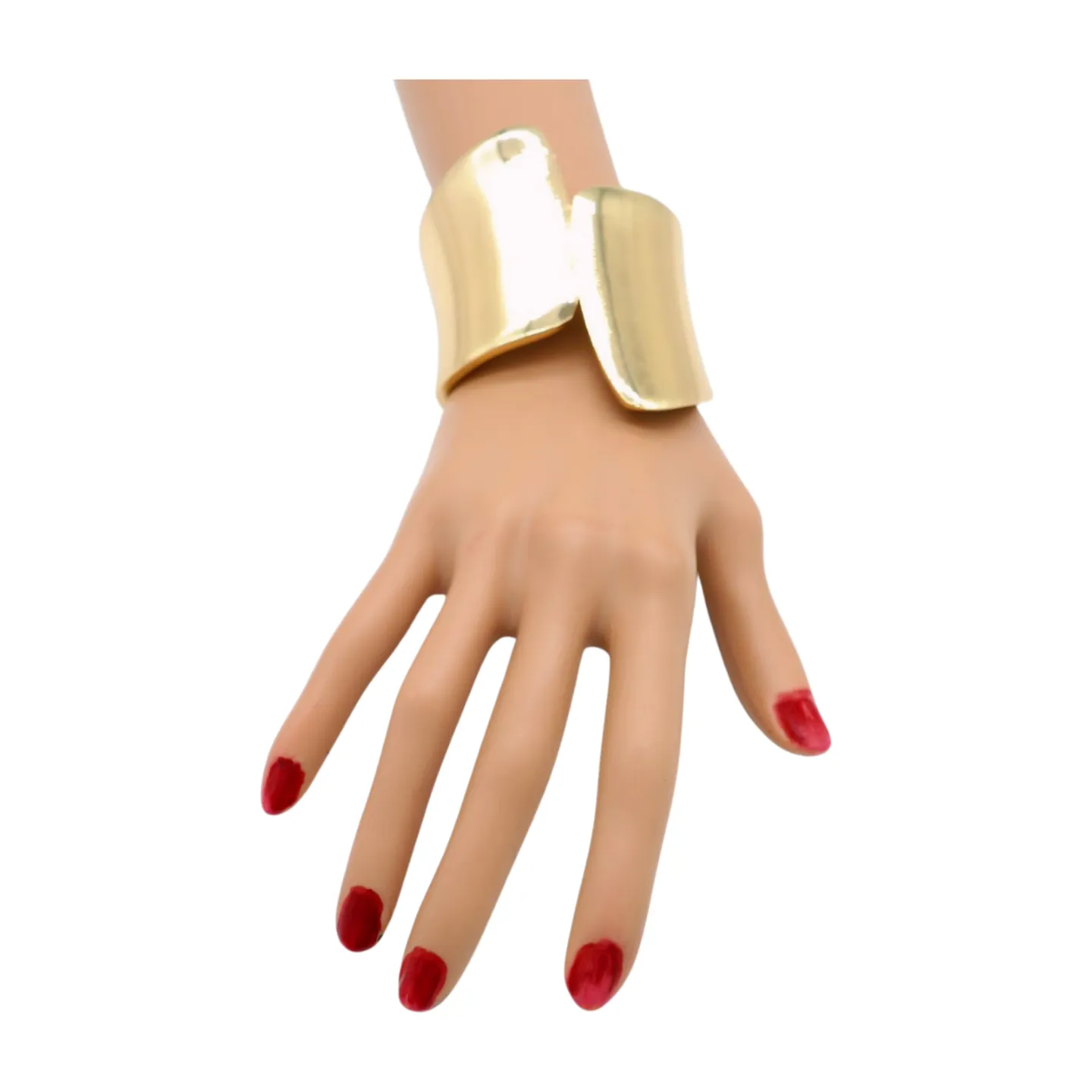 New Women Gold Metal Wrist Cuff Bracelet Fashion Jewelry Bulky Statement Stylish Look