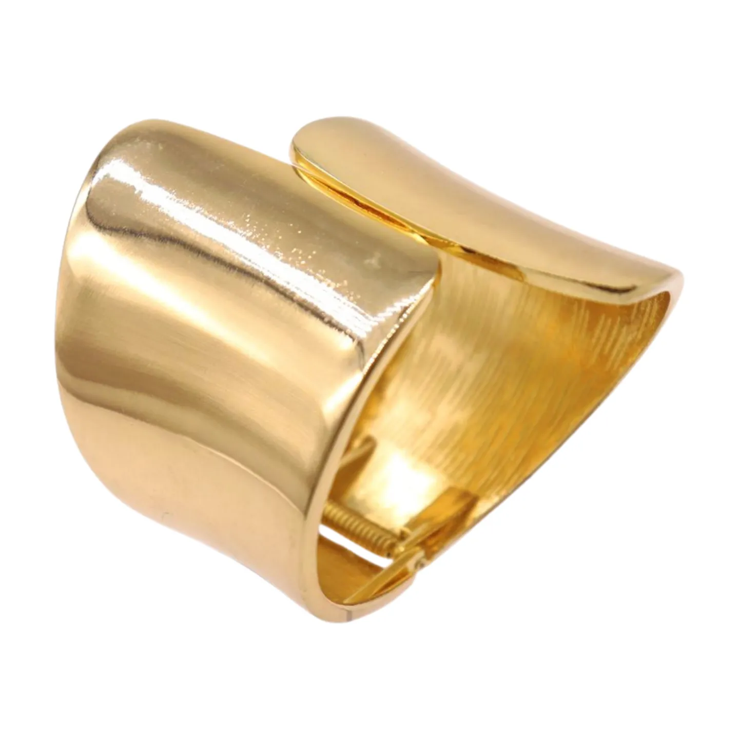 New Women Gold Metal Wrist Cuff Bracelet Fashion Jewelry Bulky Statement Stylish Look