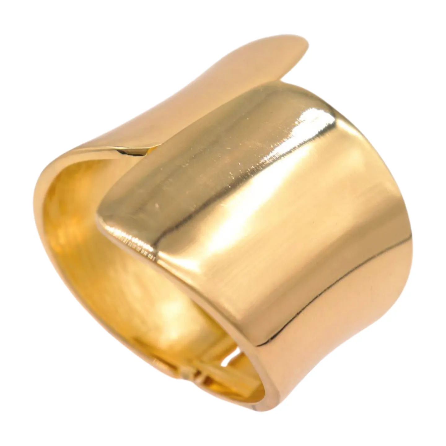 New Women Gold Metal Wrist Cuff Bracelet Fashion Jewelry Bulky Statement Stylish Look