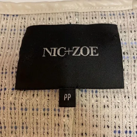 NIC ZOE tweed jacket zip blazer petite Size S C11