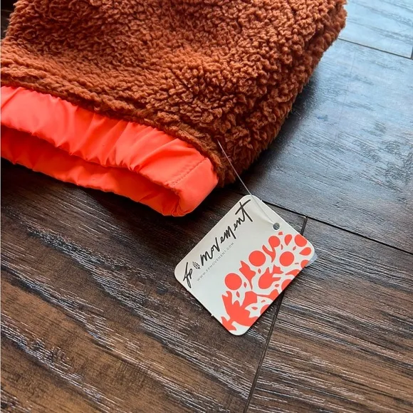 NWT 🍃 Free People Movement Pullover - Neon Coral Combo - Medium