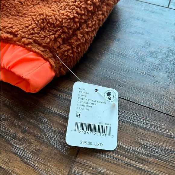 NWT 🍃 Free People Movement Pullover - Neon Coral Combo - Medium
