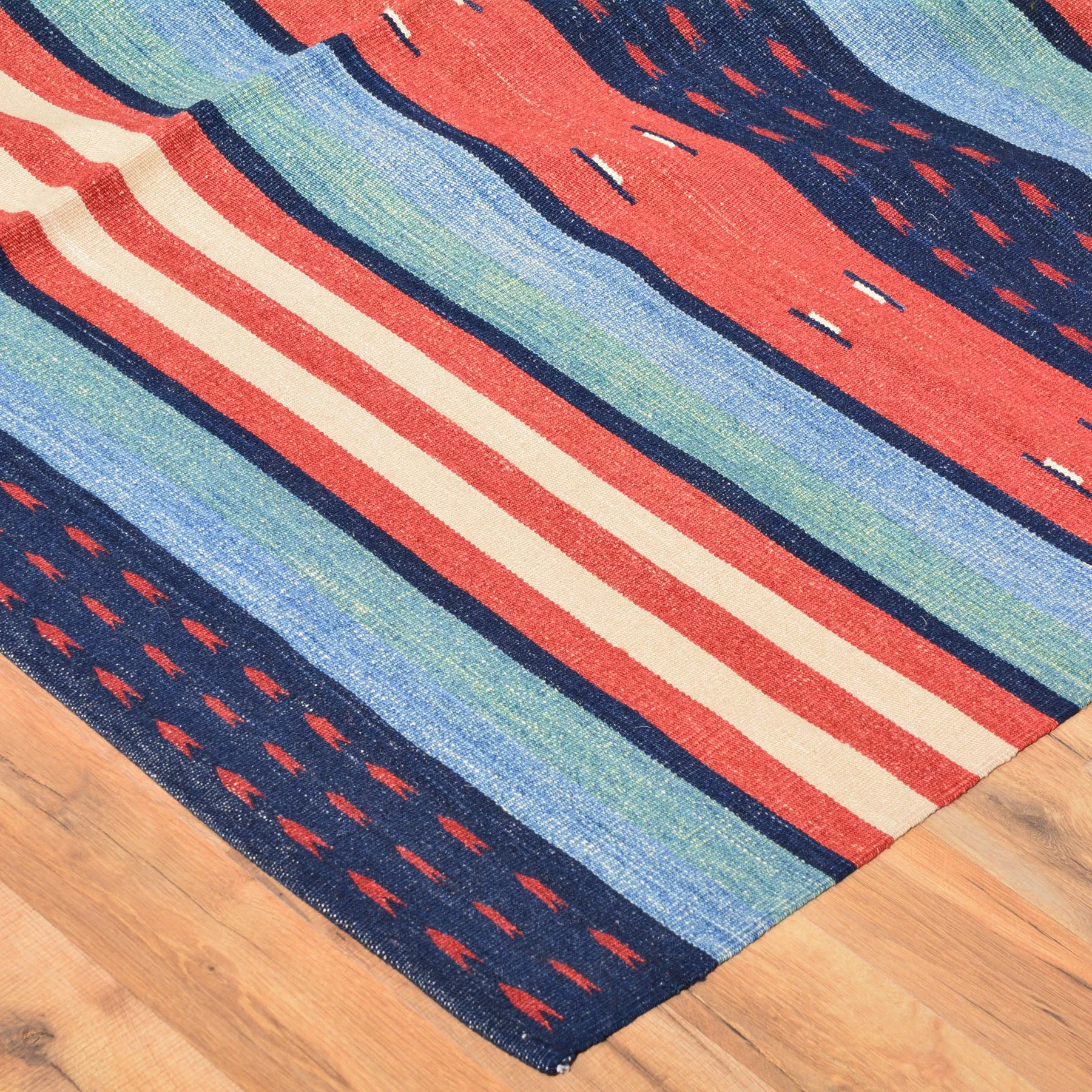 One Of A Kind Gabbeh Style Kilim Wool Rug (Size 9.7 X 12.2) Brral-2181