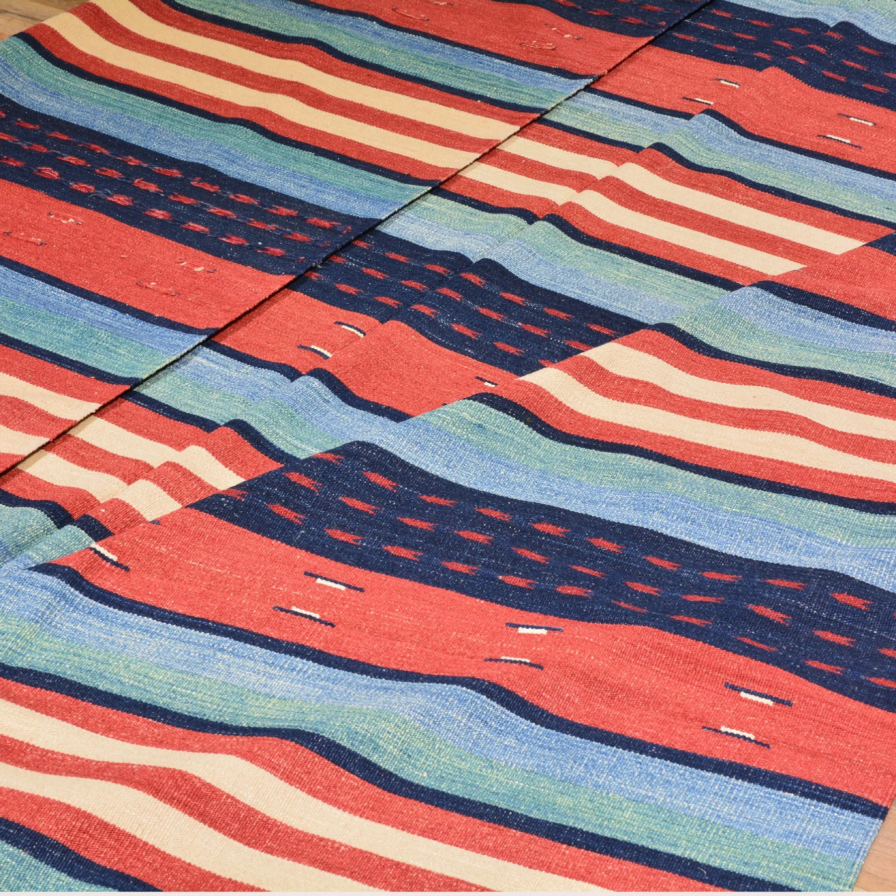 One Of A Kind Gabbeh Style Kilim Wool Rug (Size 9.7 X 12.2) Brral-2181