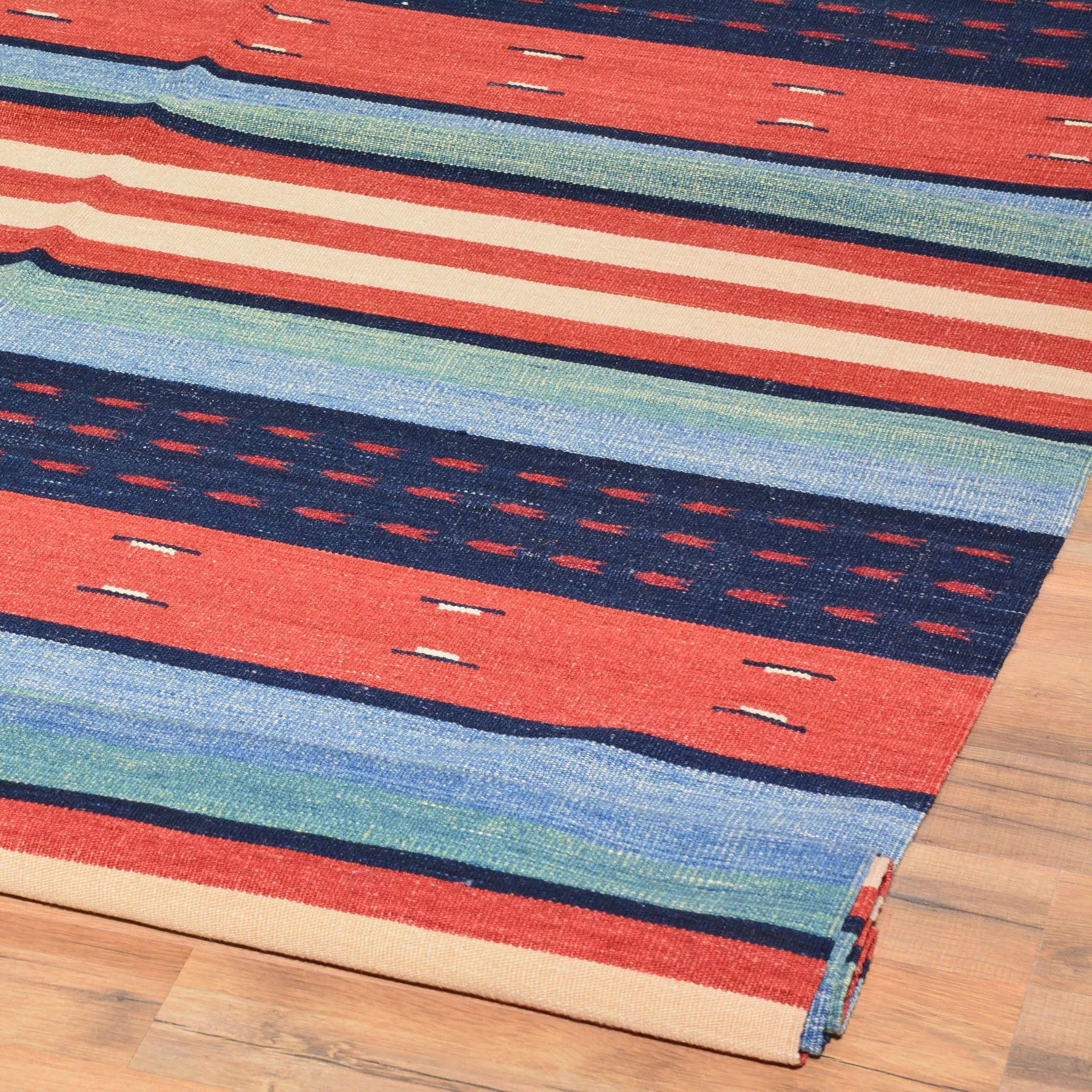 One Of A Kind Gabbeh Style Kilim Wool Rug (Size 9.7 X 12.2) Brral-2181