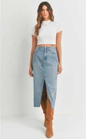 Open Split Midi Skirt
