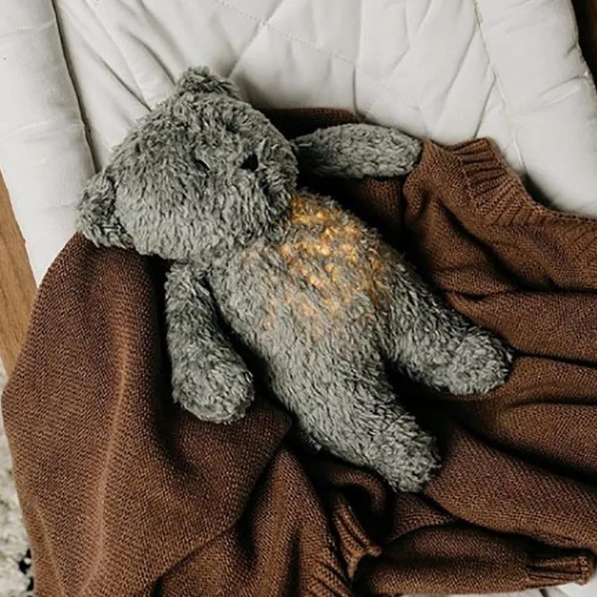 Organic Cotton Humming Bear with Night Light (Grey)