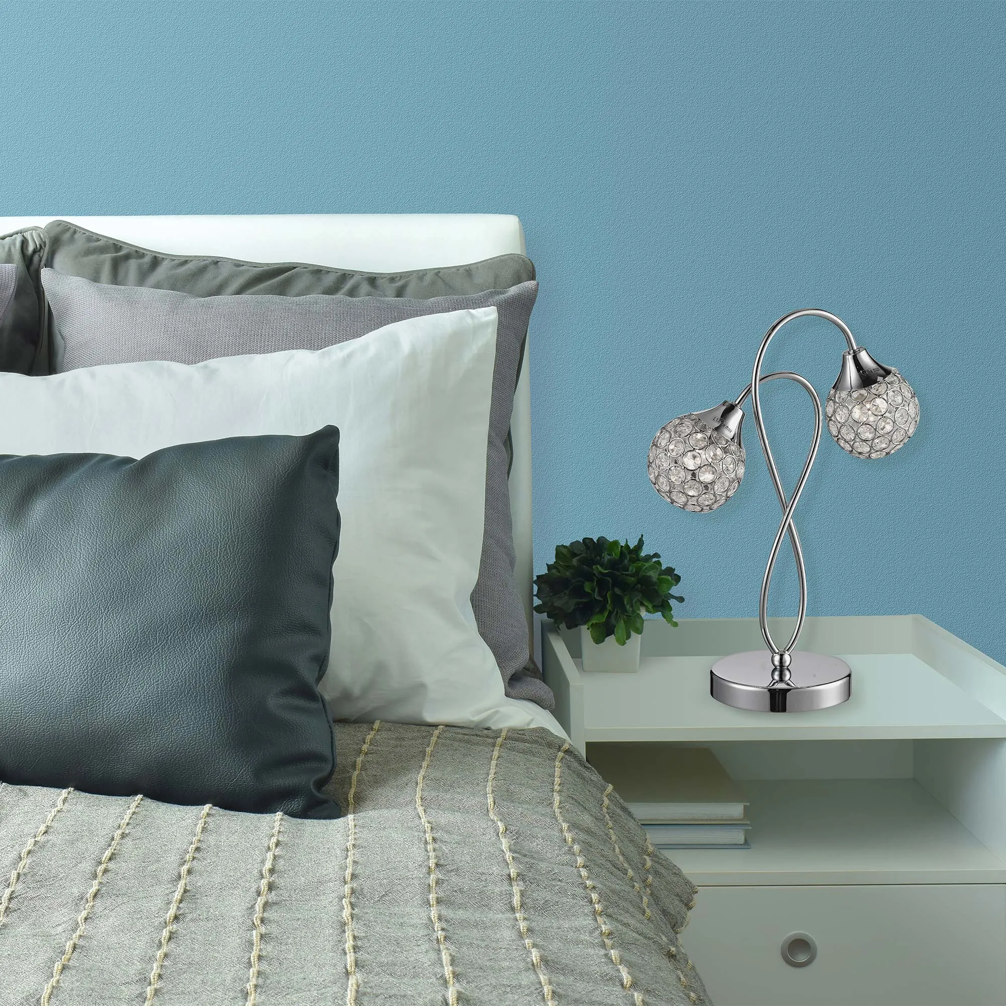 Osterley Double Table Lamp LED Light
