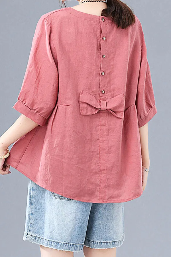 Pastoral Print Short Sleeve T-shirt