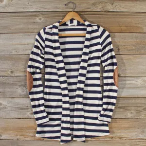 Patches & Stripes Cardigan in Navy