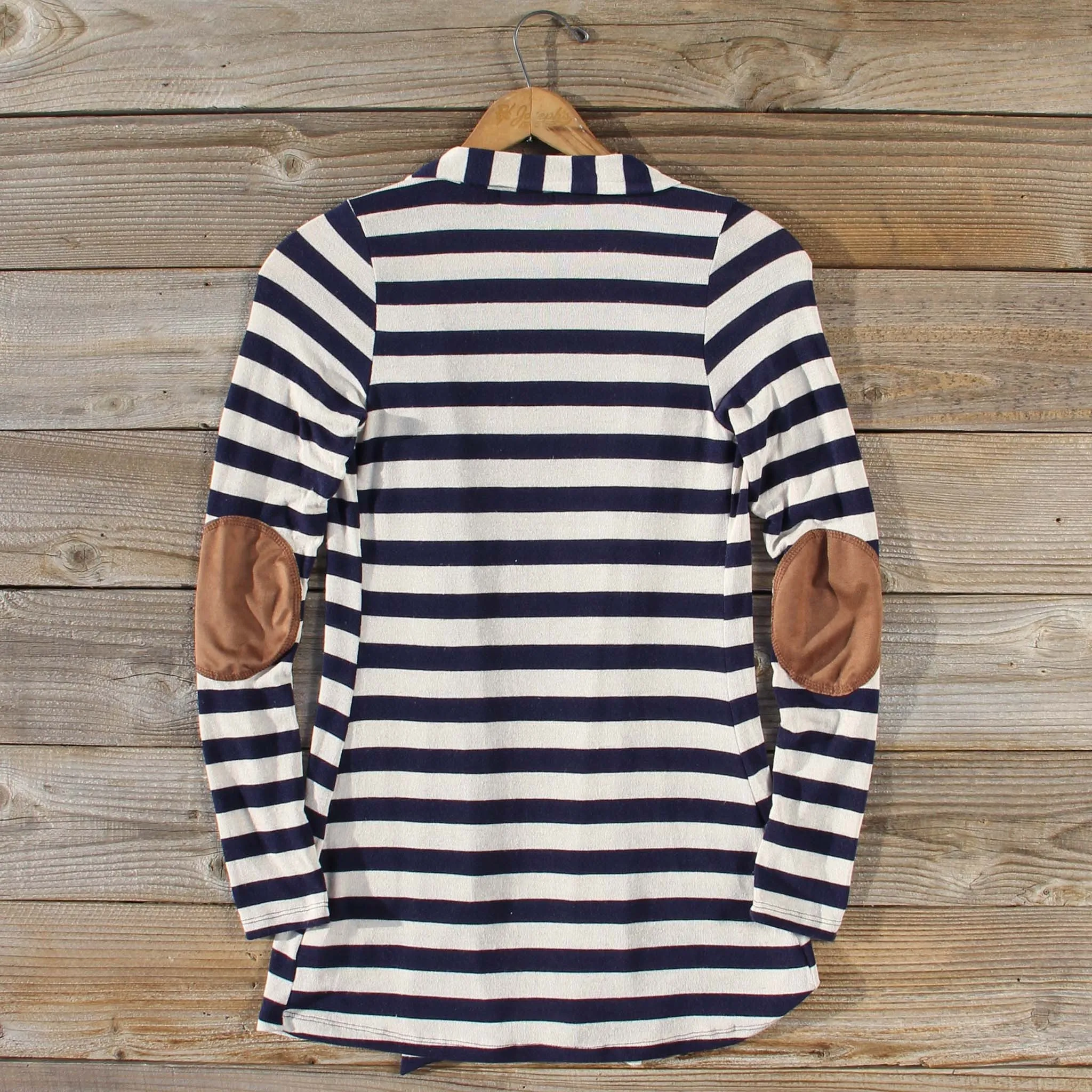 Patches & Stripes Cardigan in Navy