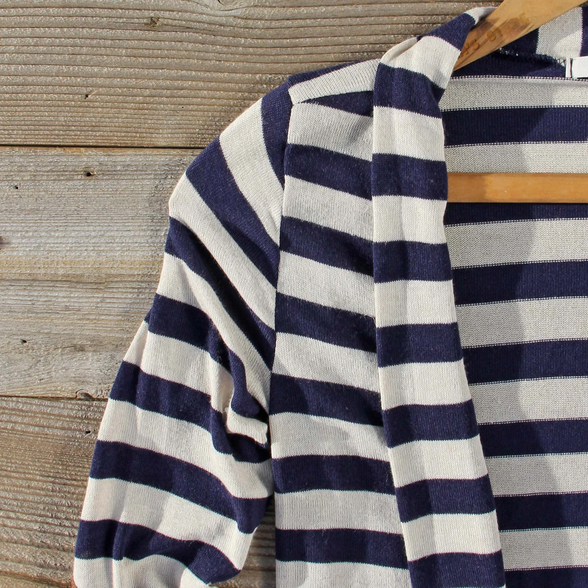 Patches & Stripes Cardigan in Navy