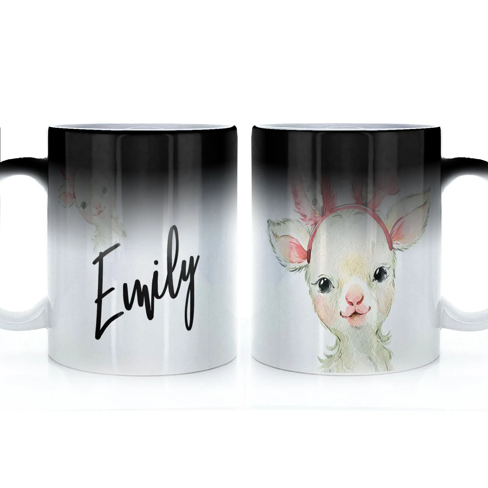 Personalised Mug with Stylish Text and Bunny Ears Lamb