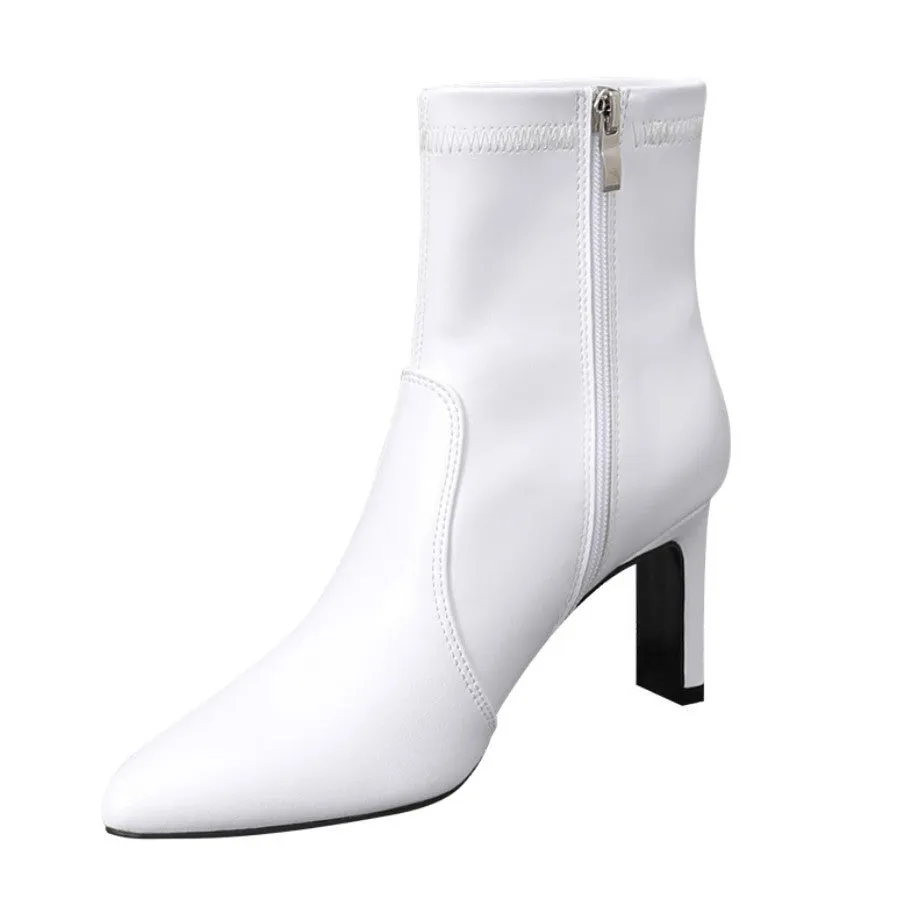 Pointy Small Size Side Zipper Boots DS327