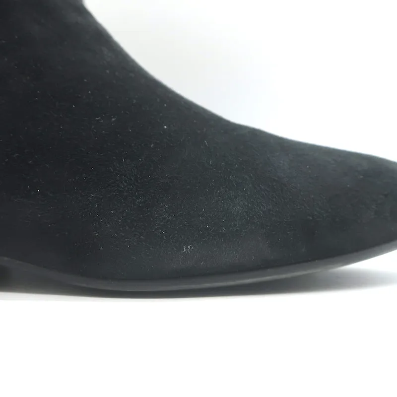 Prada Chelsea Boots Black Suede Size 37.5 Flat Ankle Boots