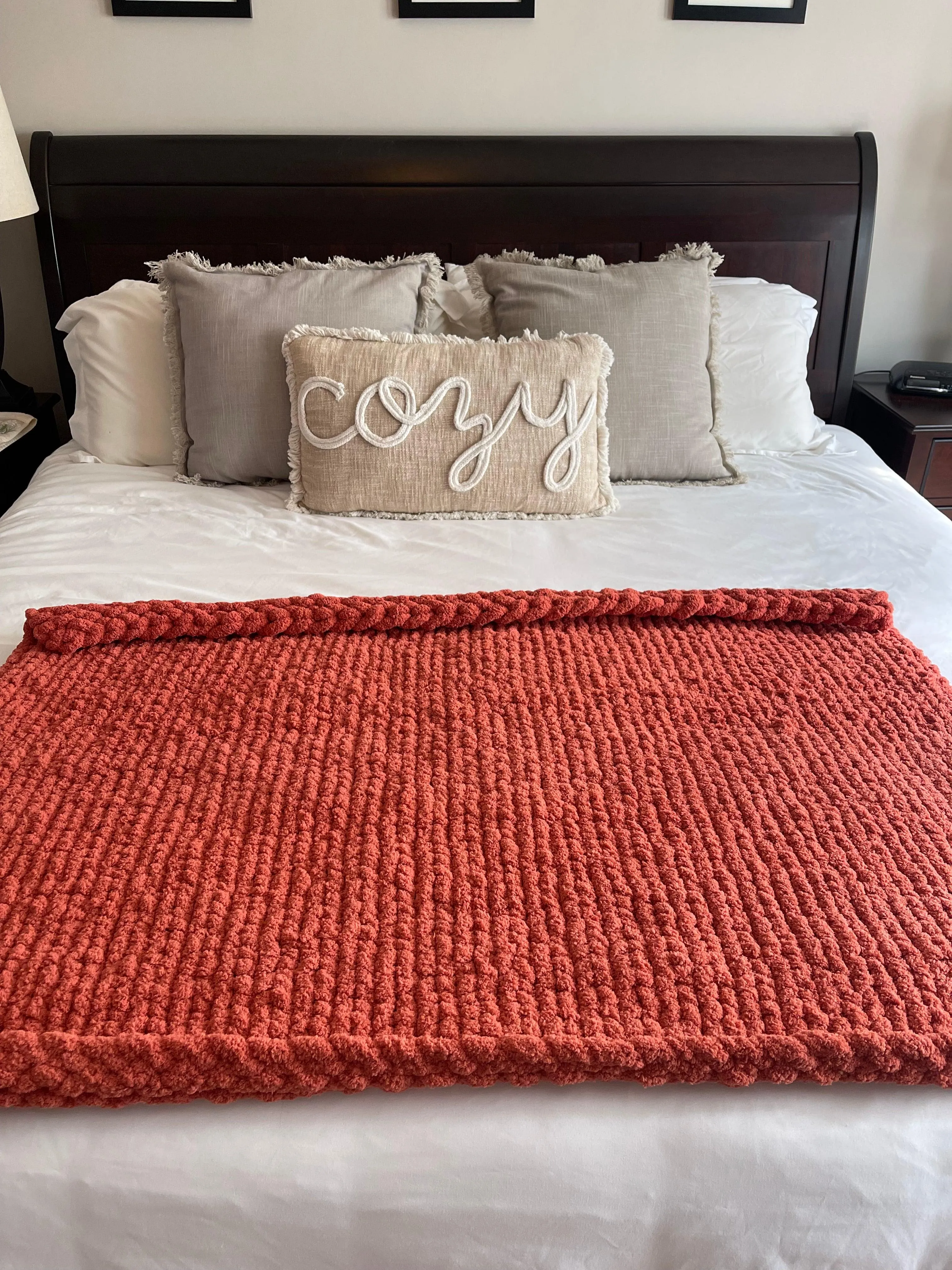 Pumpkin Spice Cozy Throw