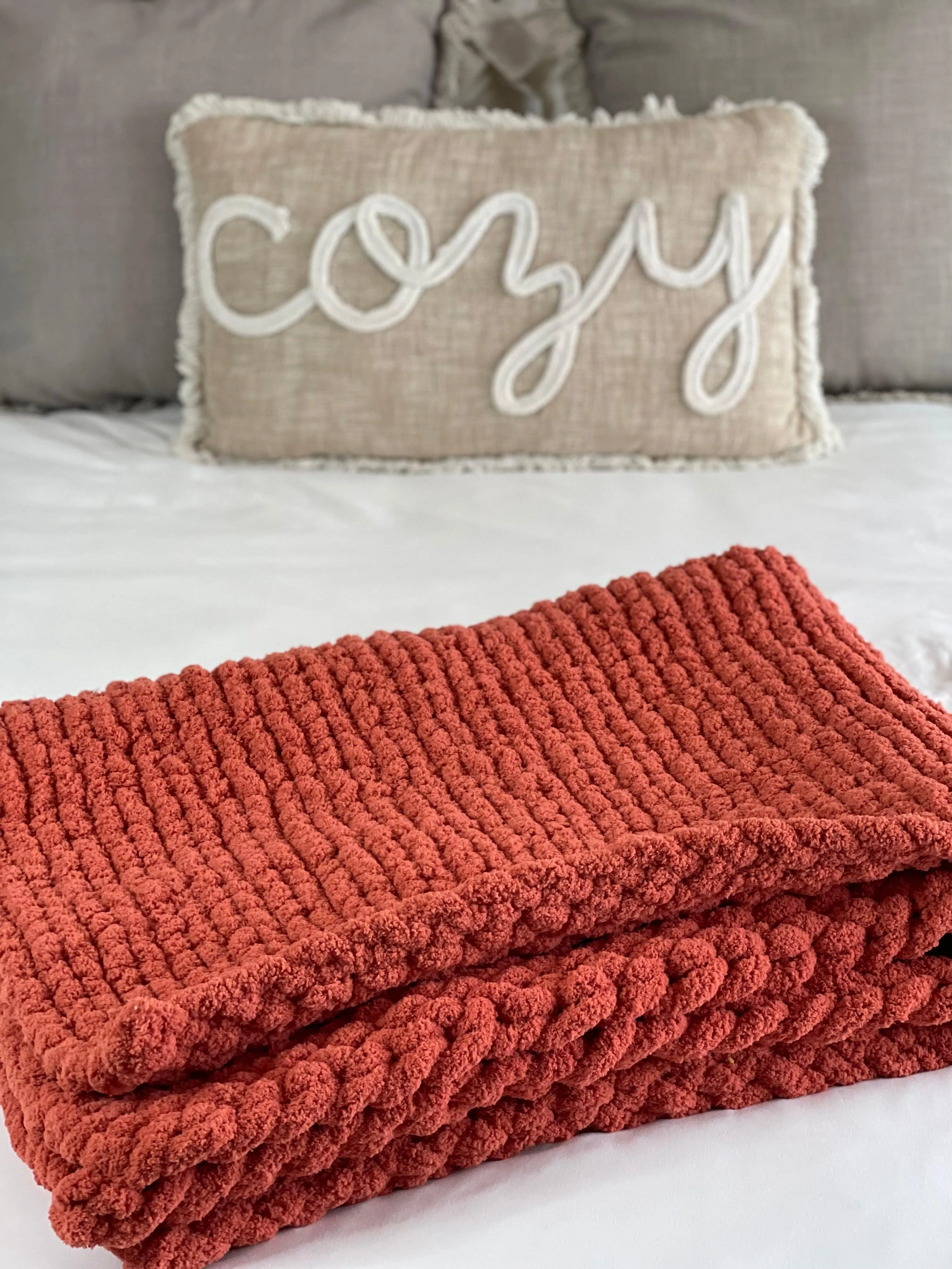 Pumpkin Spice Cozy Throw