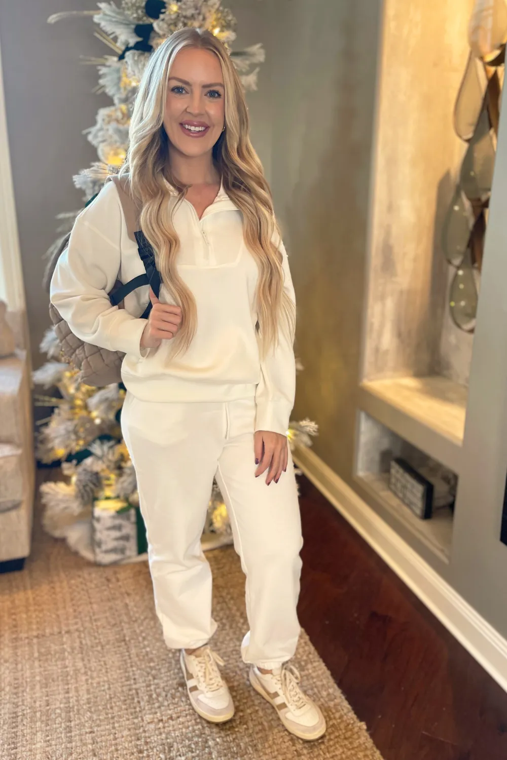 Quarter Zip Mock Neck Pullover